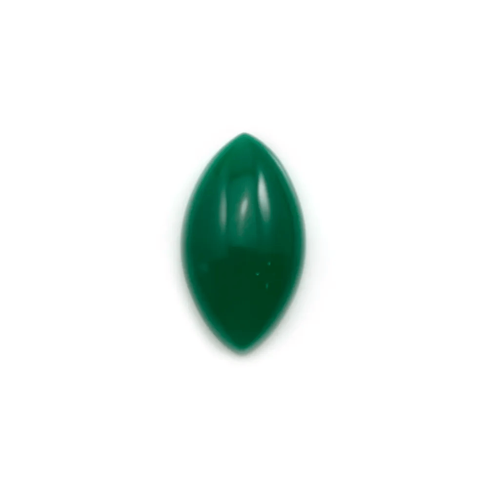 Cabochon d'aventurine verte, qualité A+, de forme ovale pointue, 9x16mm x 1pc