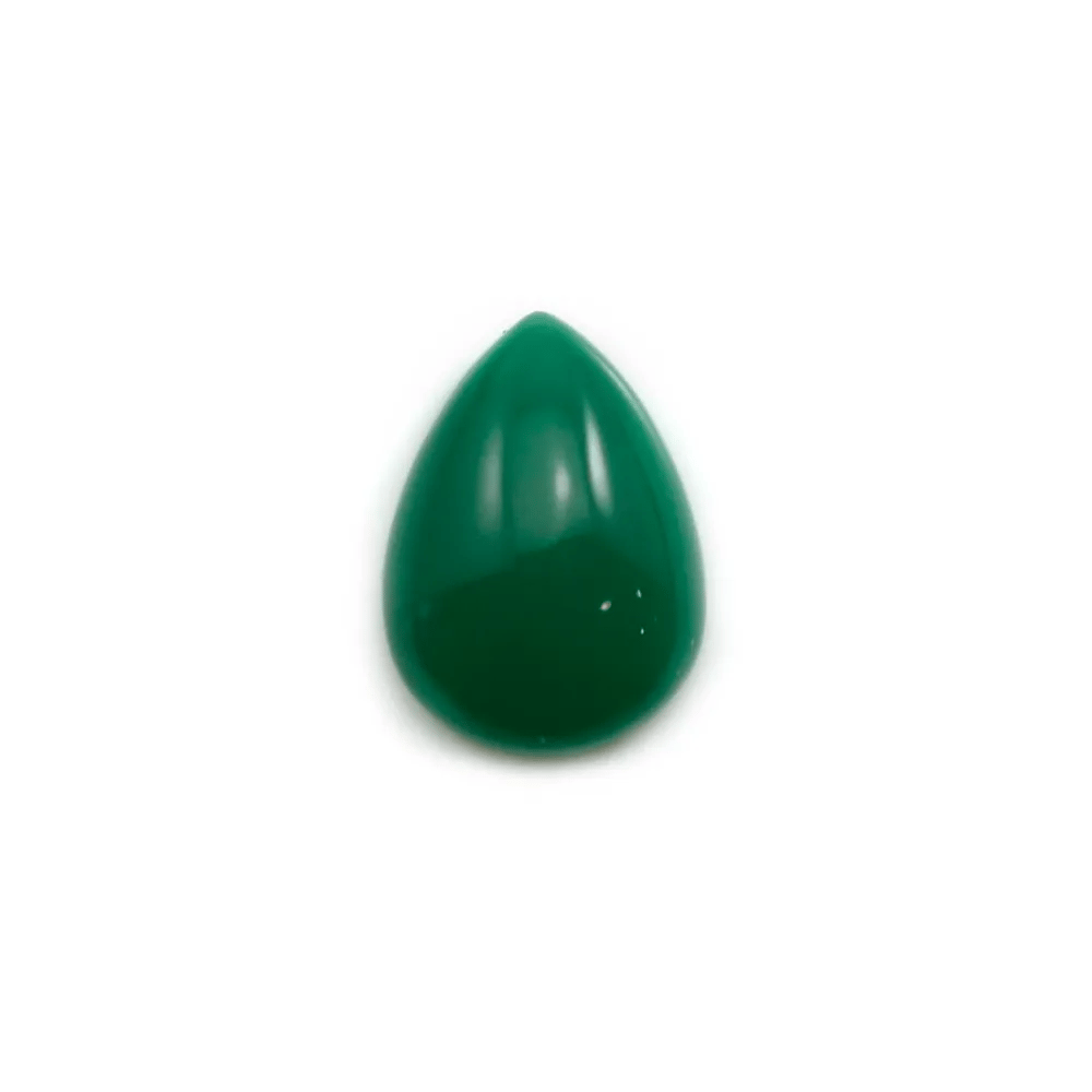 Cabochon d'aventurine verte, qualité A+, de forme goutte, 10x14mm x 1pc