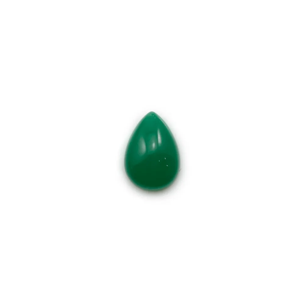 Cabochon d'aventurine verte, qualité A+, de forme goutte, 7x10mm x 1pc