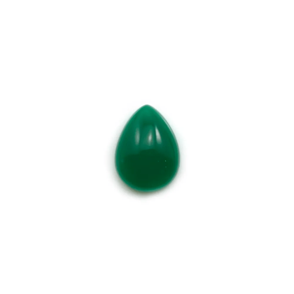 Cabochon d'aventurine verte, qualité A+, de forme goutte, 8x12mm x 1pc