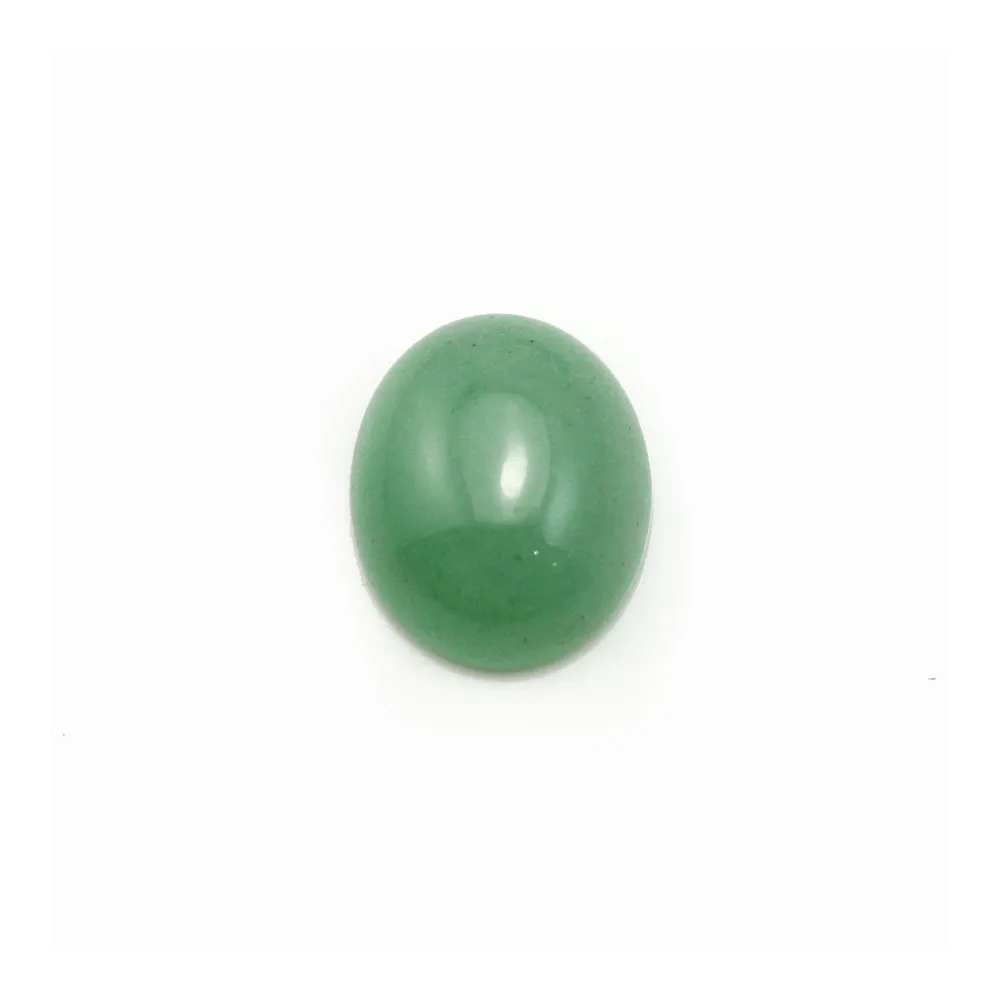 Cabochon Avanturine vert Ovale 10x12mm x 1pc