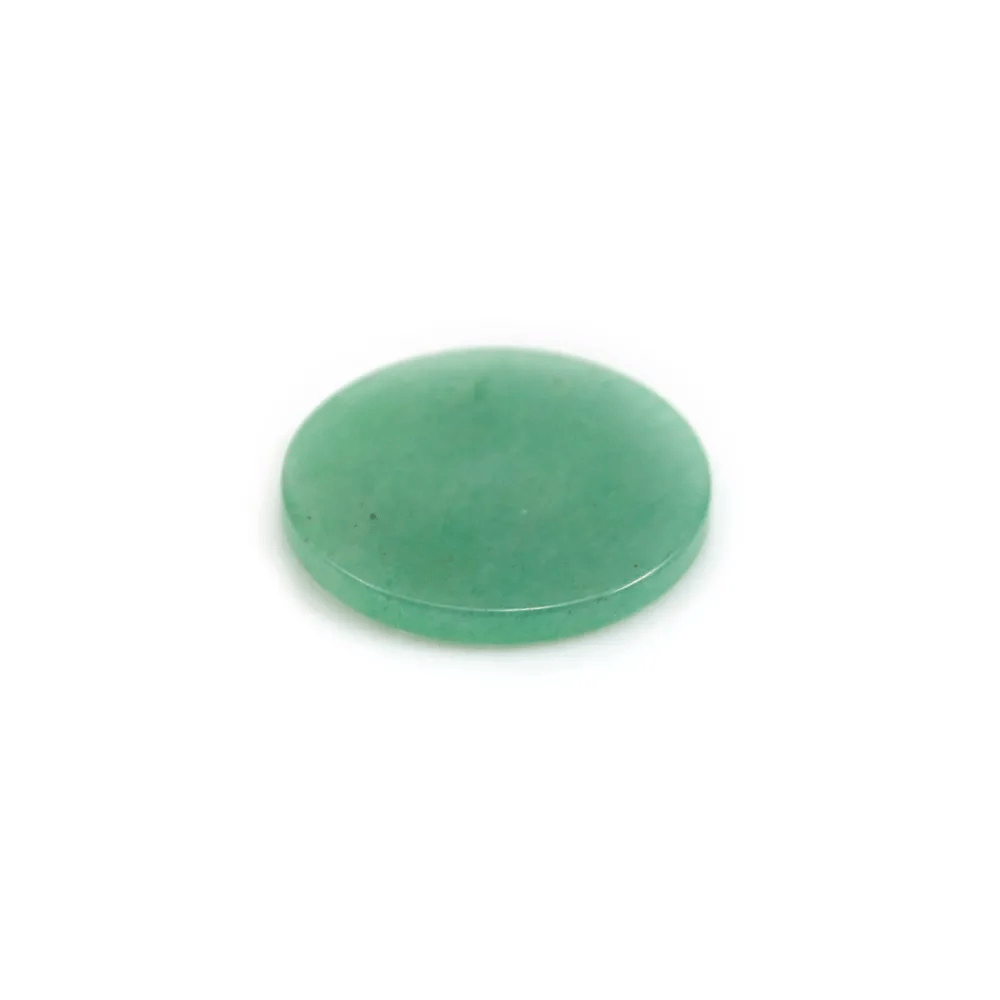 Cabochon aventurine, rond plat 25mm x 2pcs