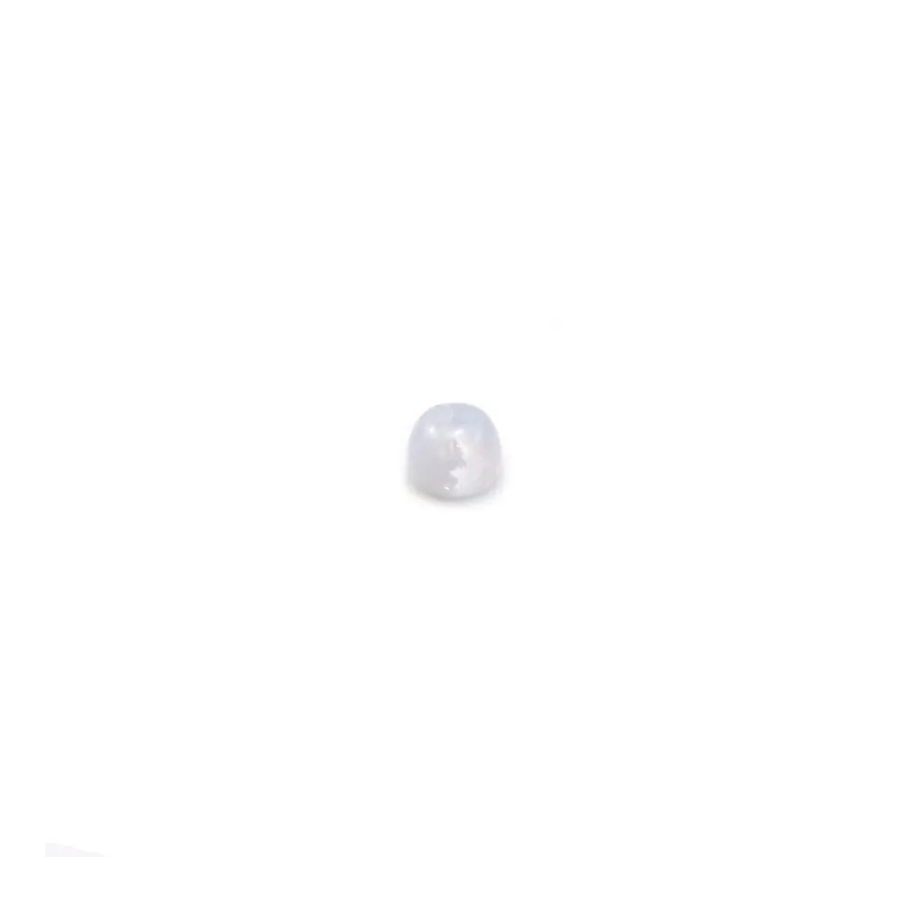 Cabochon de calcédoine bleu, de forme ronde, 3mm x 4pcs
