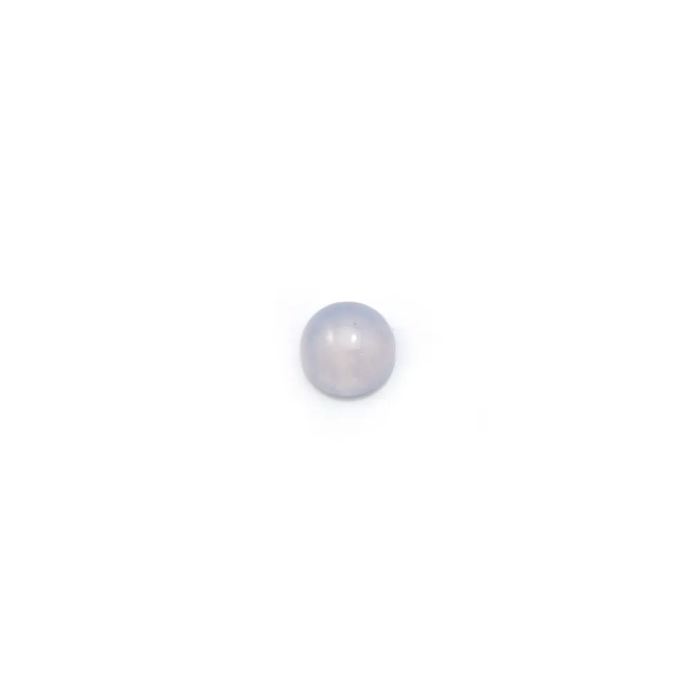 Cabochon de calcédoine bleu, de forme ronde, 4mm x 4pcs