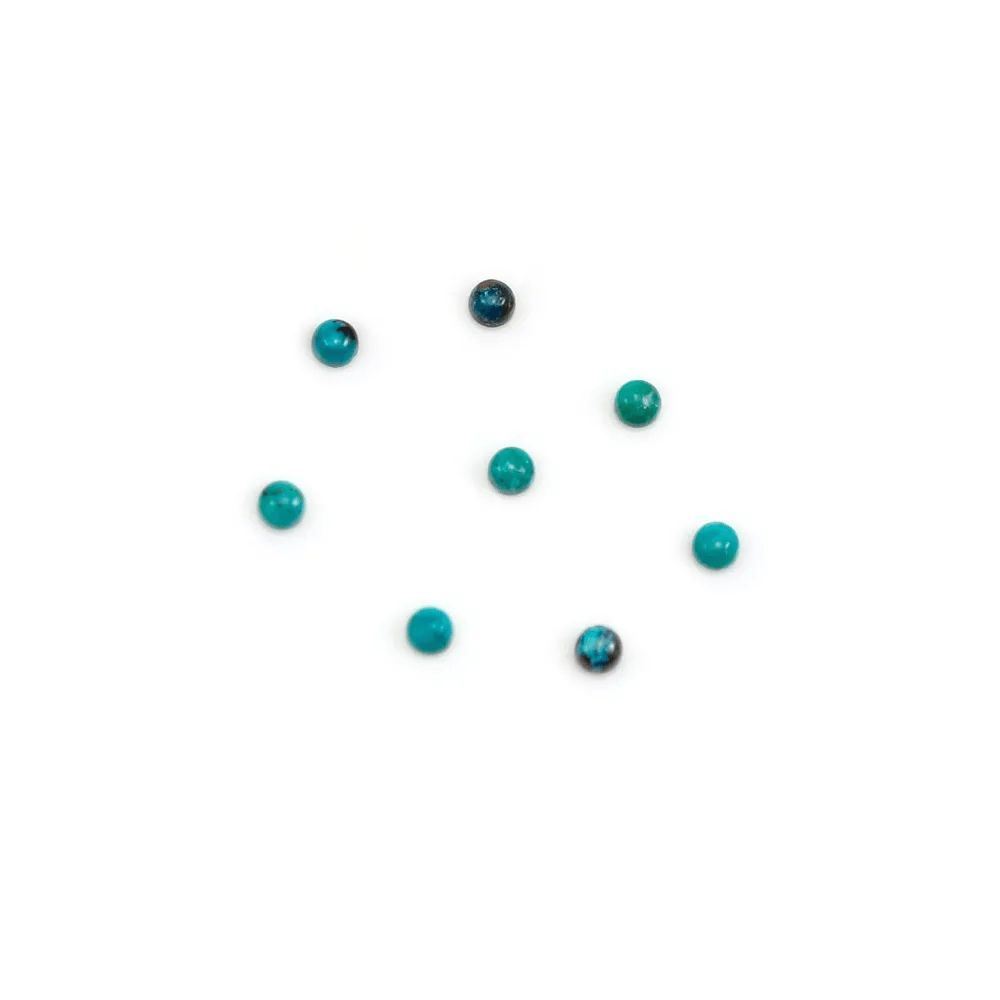 Cabochon chryscolle,en forme de rond 2mm x 2pcs