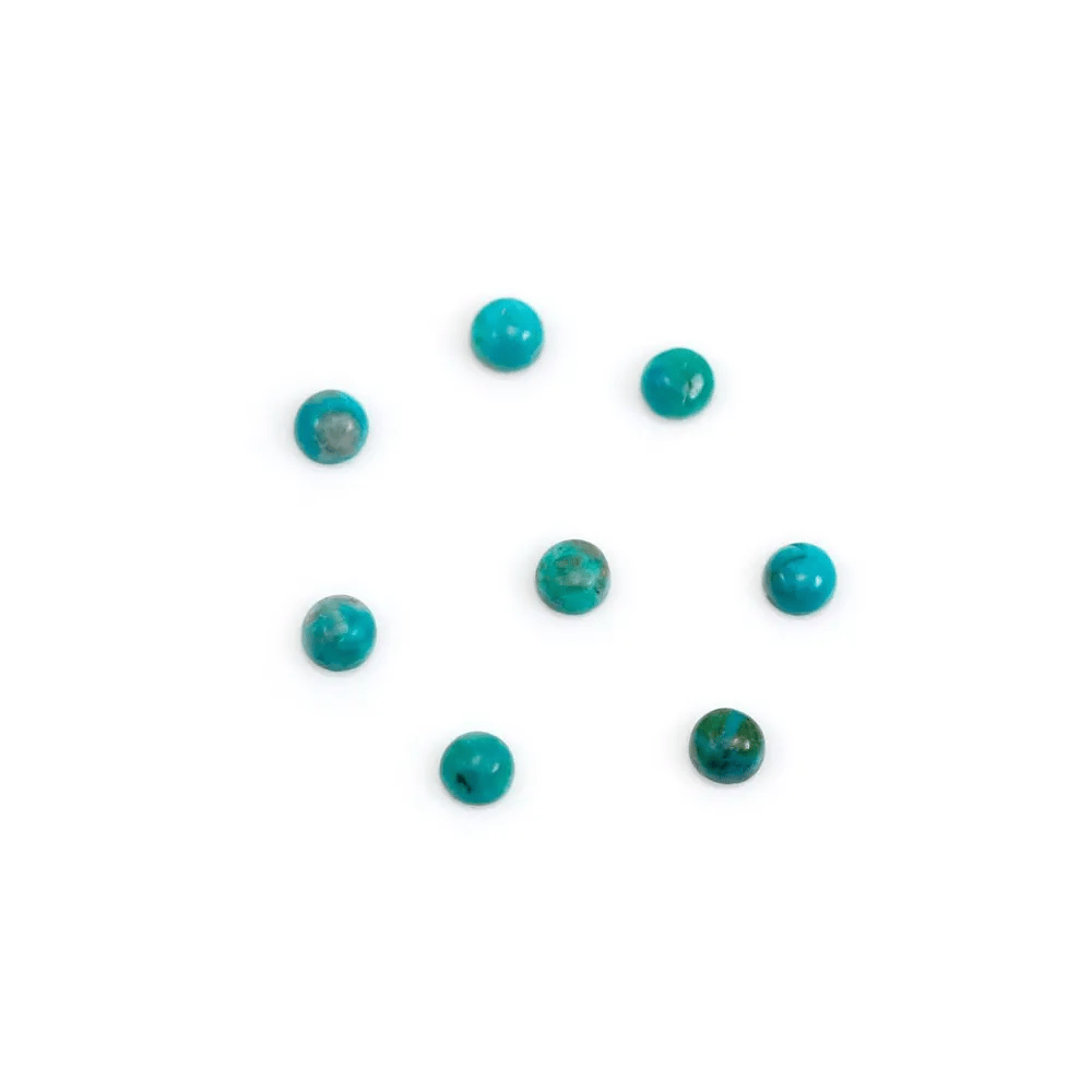 Cabochon chryscolle,en forme de rond 3mm x 2pcs