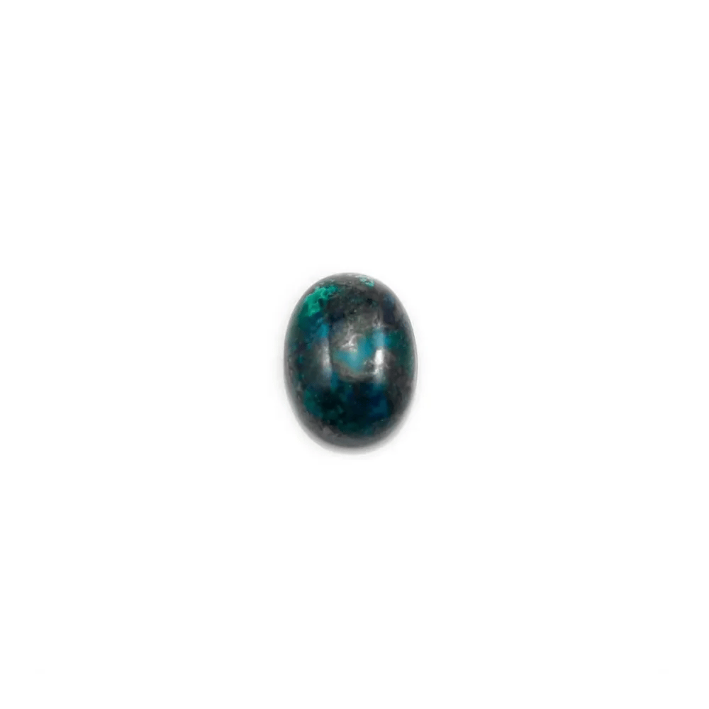 Cabochon chrysocolle,en forme de ovale 6x8mm x 1pc