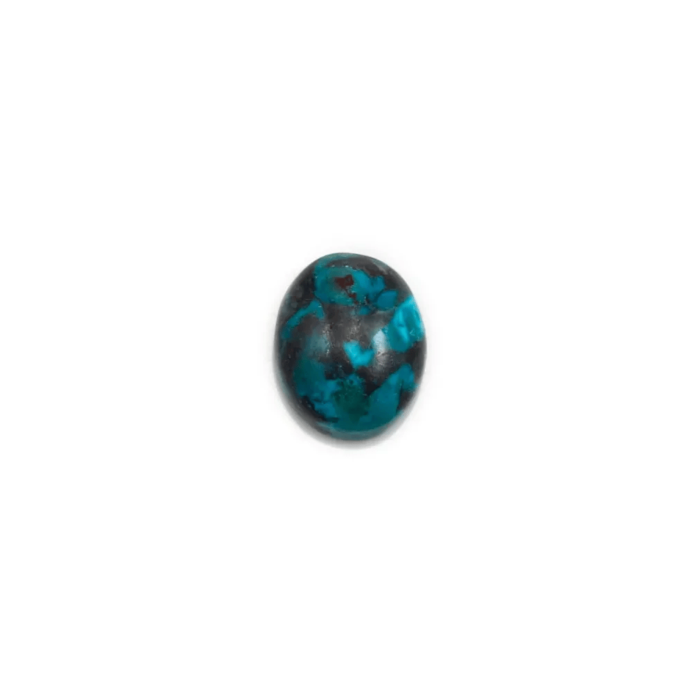 Cabochon chrysocolle,en forme de ovale 8x10mm x 1pc