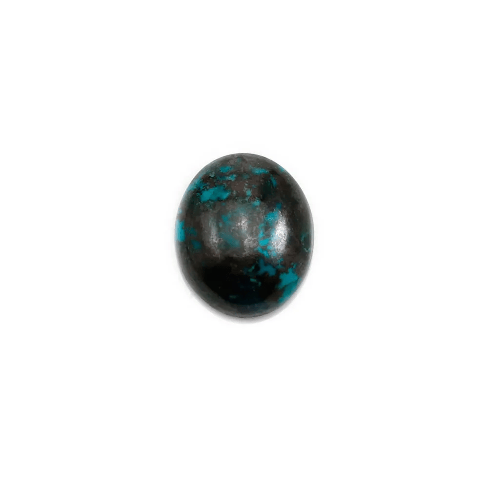 Cabochon chrysocolle,en forme de ovale 10x12mm x 1pc