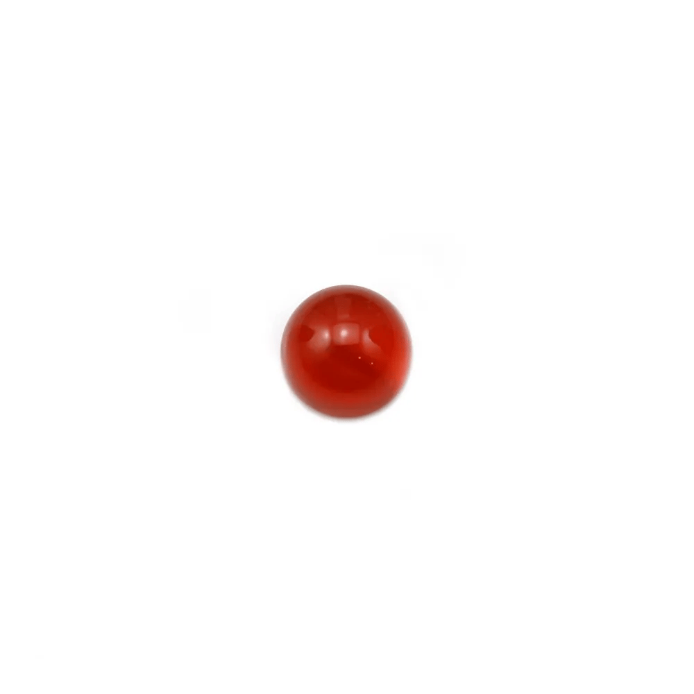 Cabochon cornaline ronde 6mm x 2pcs