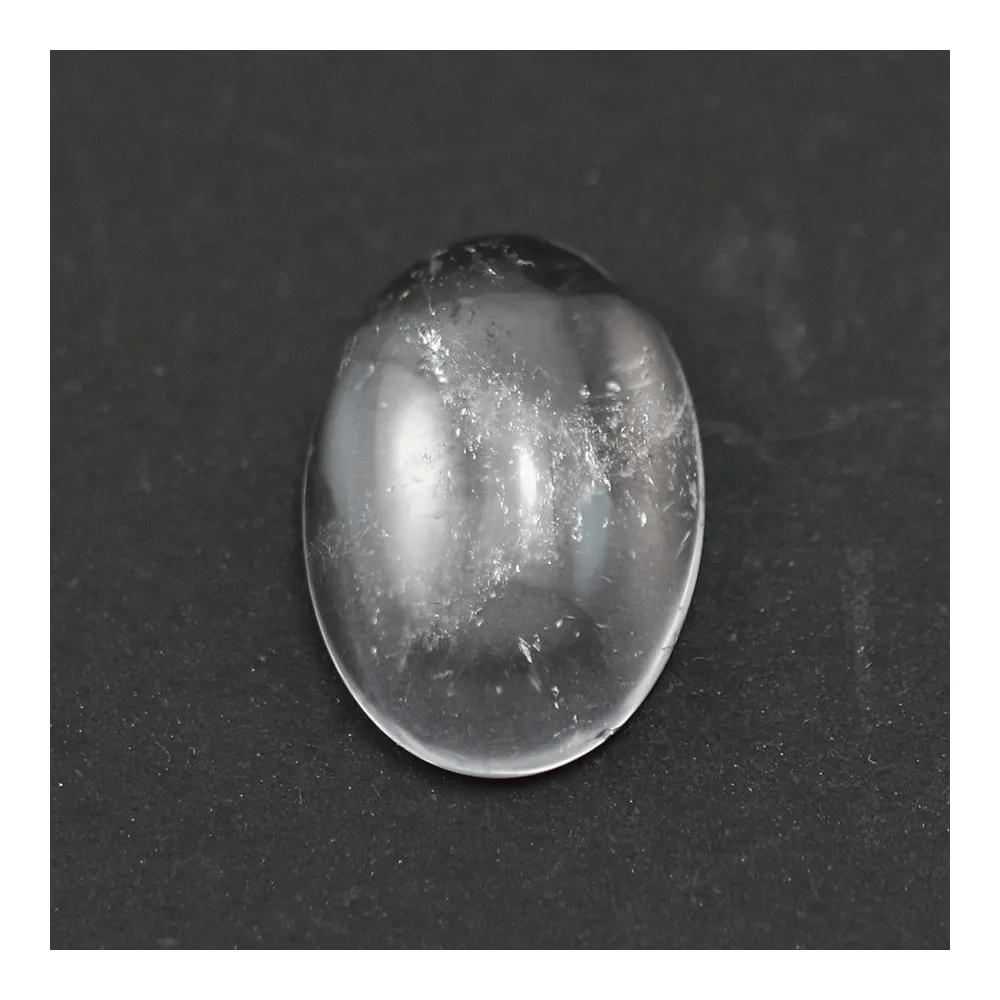 Cabochon cristal de roche ovale 13x18mm x 1pc