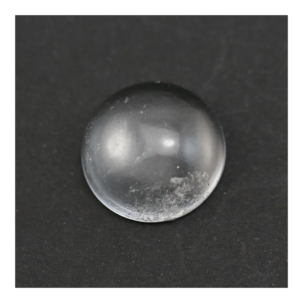Cabochon cristal de roche rond-plat 16mm x 2pcs