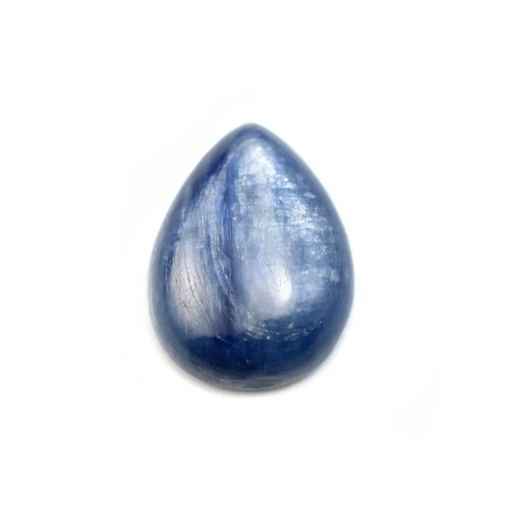 Cabochon cyanite goutte plate 15x20mm x 1pc