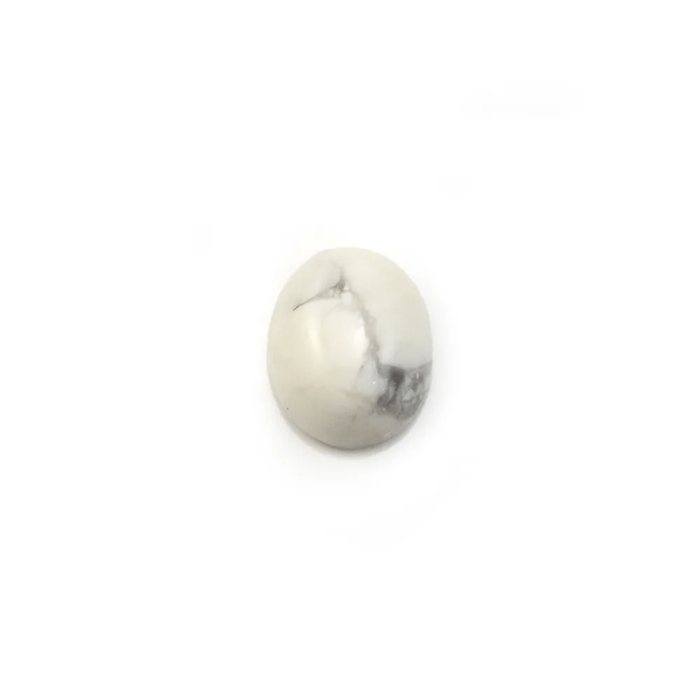 Cabochon howlite ovale 8x10mm x 2pcs