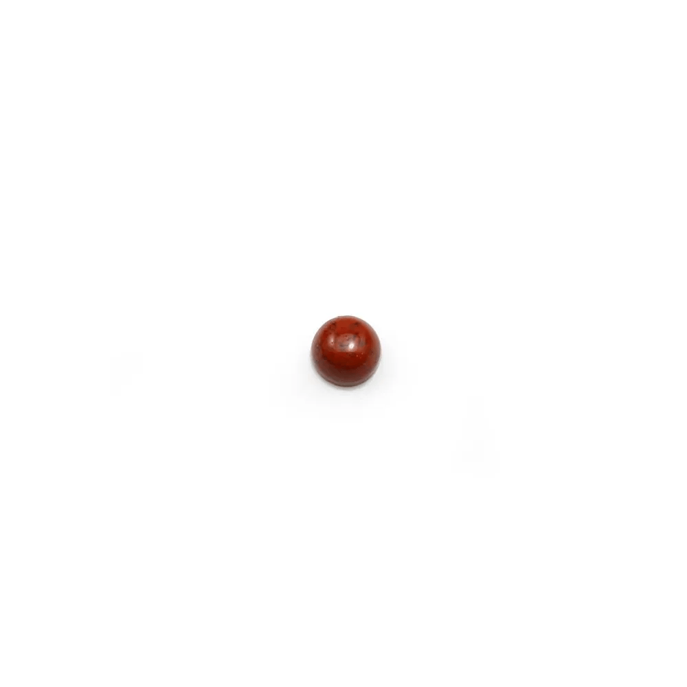 Cabochon de jaspe rouge, de forme ronde, 3mm x 4pcs