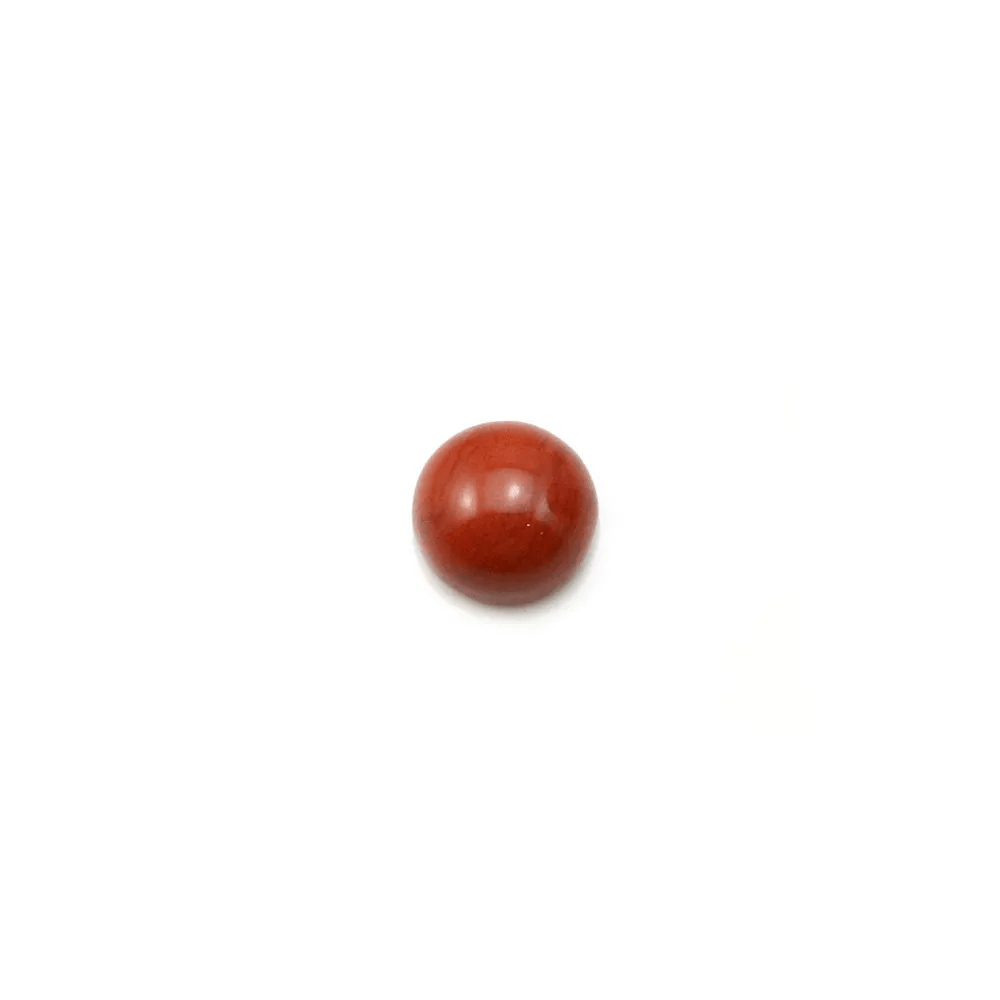 Cabochon de jaspe rouge, de forme ronde, 6mm x 4pcs