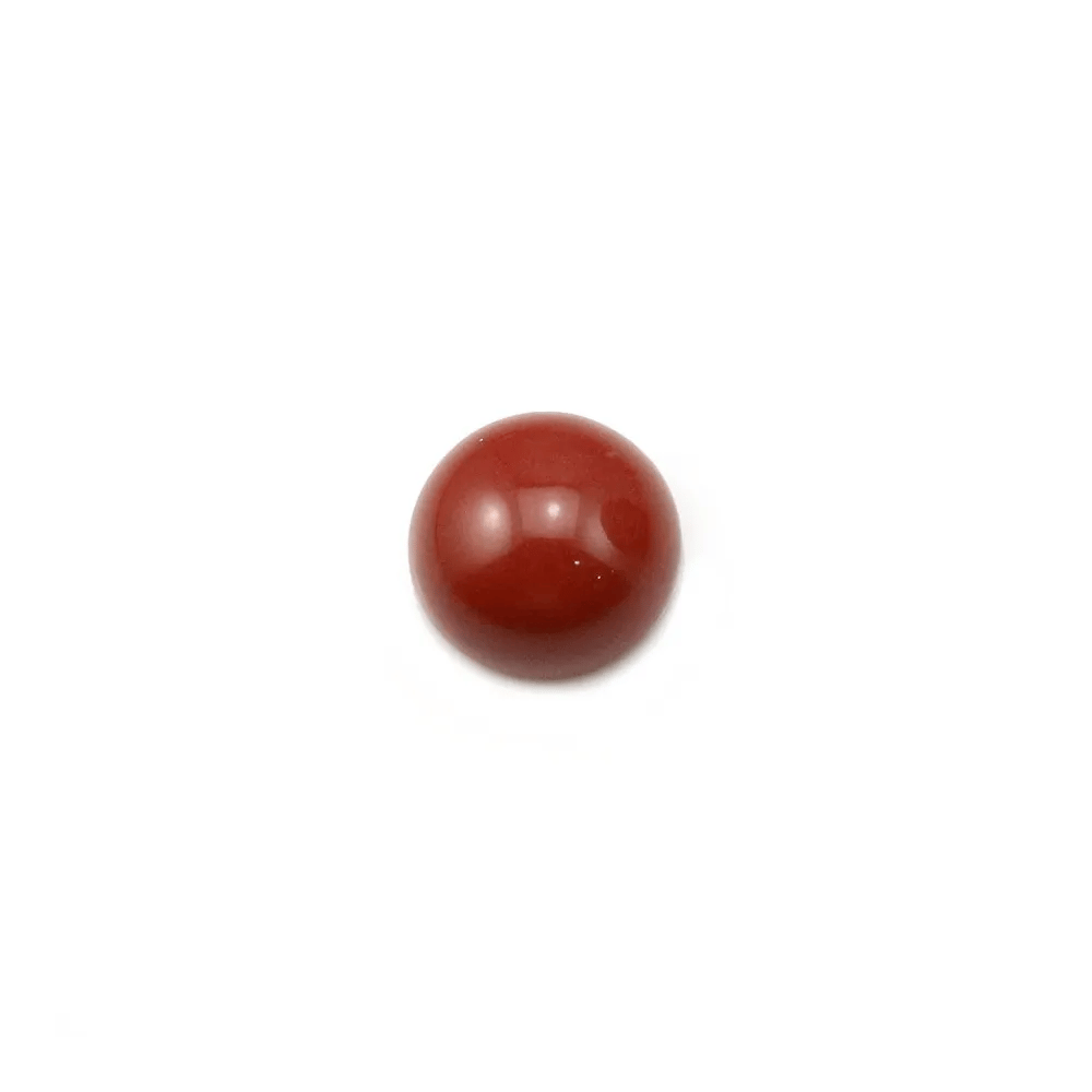 Cabochon de jaspe rouge, de forme ronde, 8mm x 4pcs