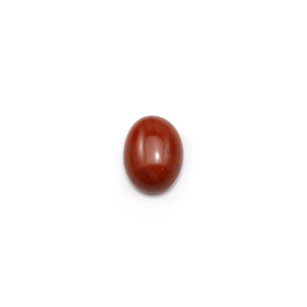 Cabochon de jaspe rouge, de forme ovale, 6 * 8mm x 4pcs