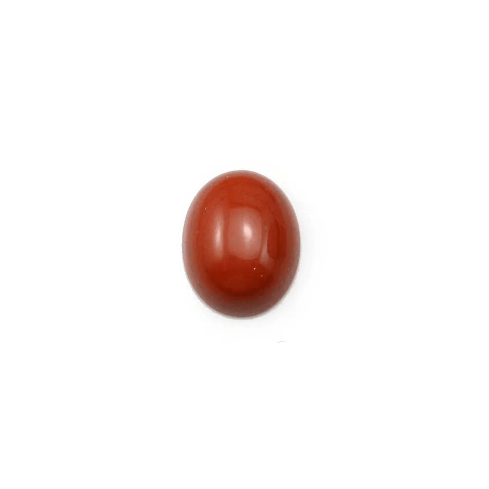 Cabochon de jaspe rouge, de forme ovale, 8 * 10mm x 4pcs