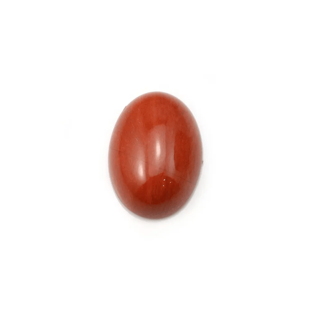 Cabochon de jaspe rouge, de forme ovale, 10 * 14mm x 4pcs