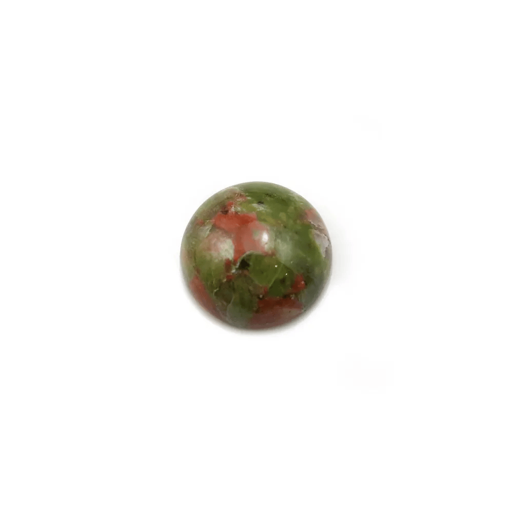 Cabochon d'unakite, de forme ronde, 10mm x 4pcs