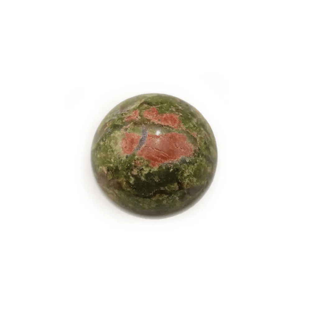 Cabochon d'unakite, de forme ronde, 14mm x 4pcs