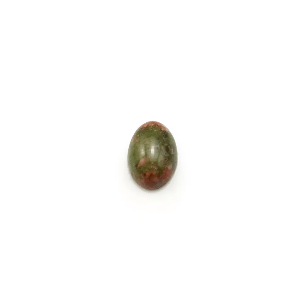 Cabochon d'unakite, de forme ovale, 5x7mm x 4pcs