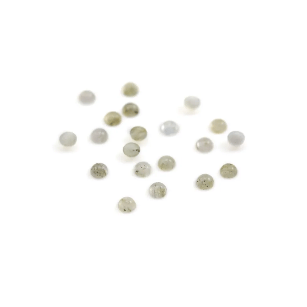 Cabochon labradorite rond 3mm x 6pcs