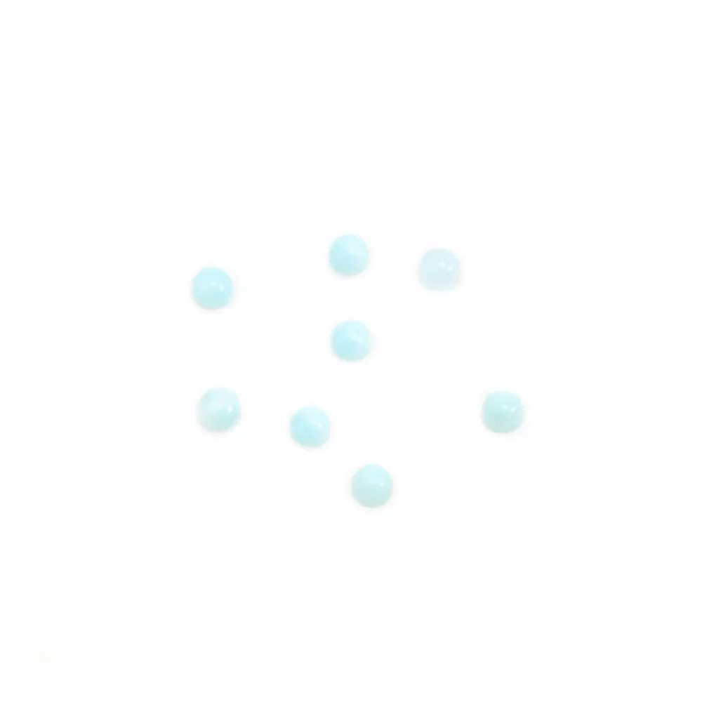 Cabochon de larimar, de forme ronde, 2mm x 1pc