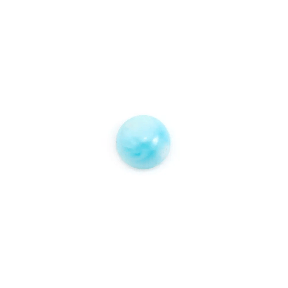 Cabochon de larimar, de forme ronde, 2mm x 4pcs