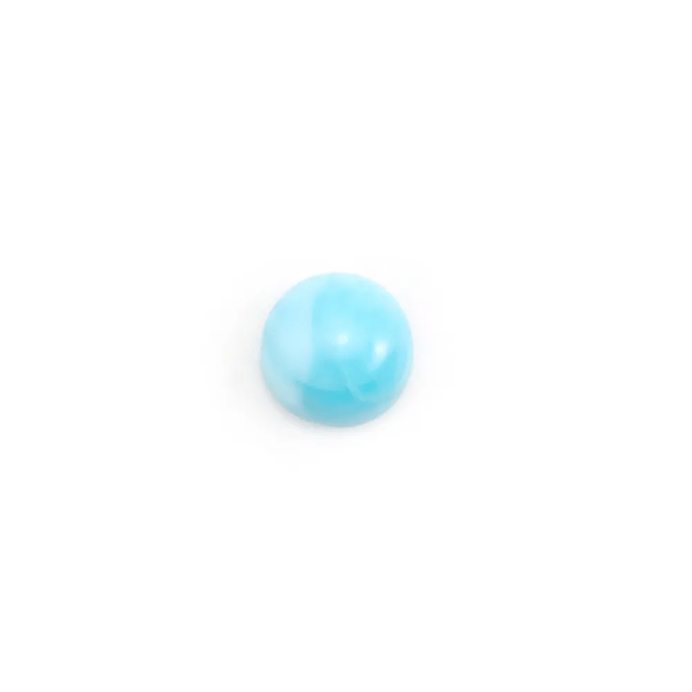 Cabochon de larimar, de forme ronde, 8mm x 1pc