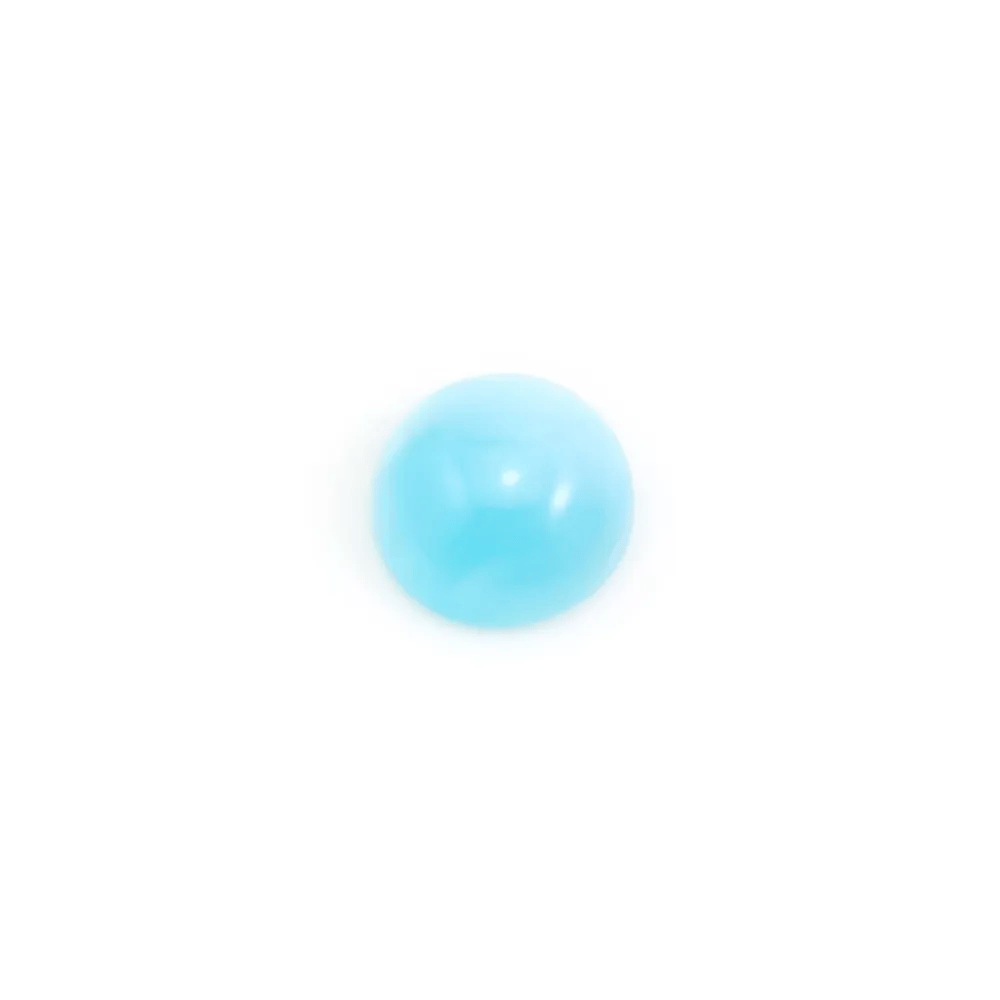 Cabochon de larimar, de forme ronde, 10mm x 1pc