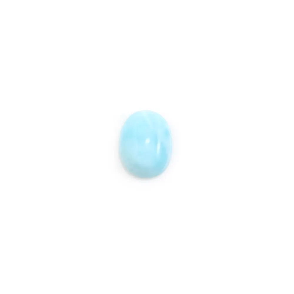 Cabochon de larimar, de forme ovale, 6x8mm x 1pc