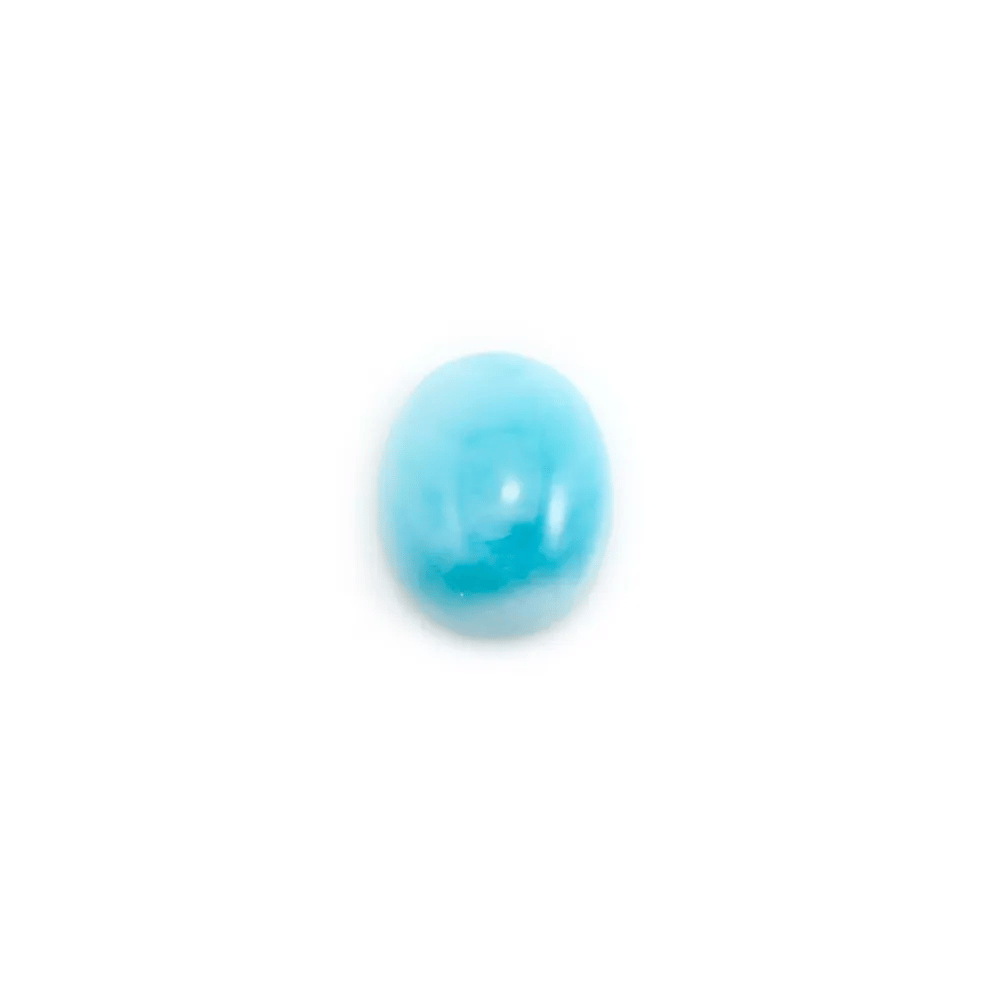 Cabochon de larimar, de forme ovale, 8x10mm x 1pc