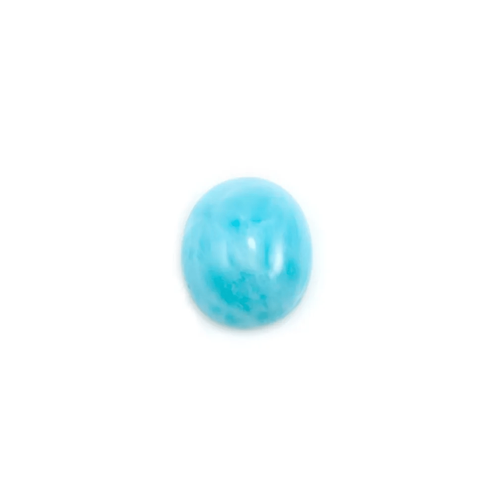 Cabochon de larimar, de forme ovale, 10x12mm x 1pc