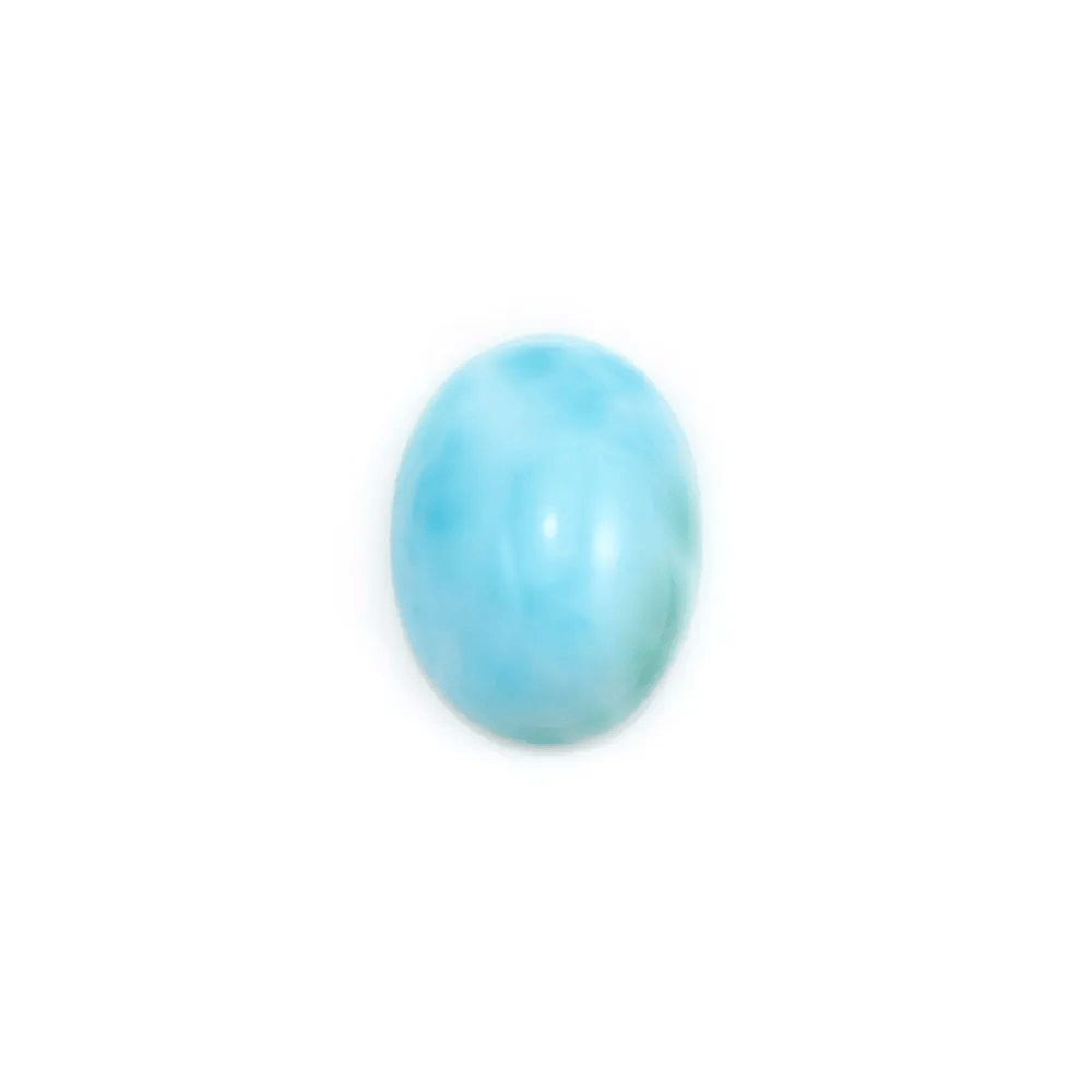 Cabochon de larimar, de forme ovale, 10x14mm x 1pc
