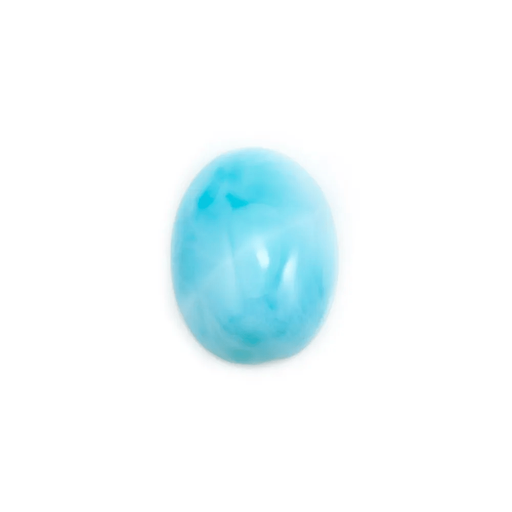 Cabochon de larimar, de forme ovale, 12x16mm x 1pc