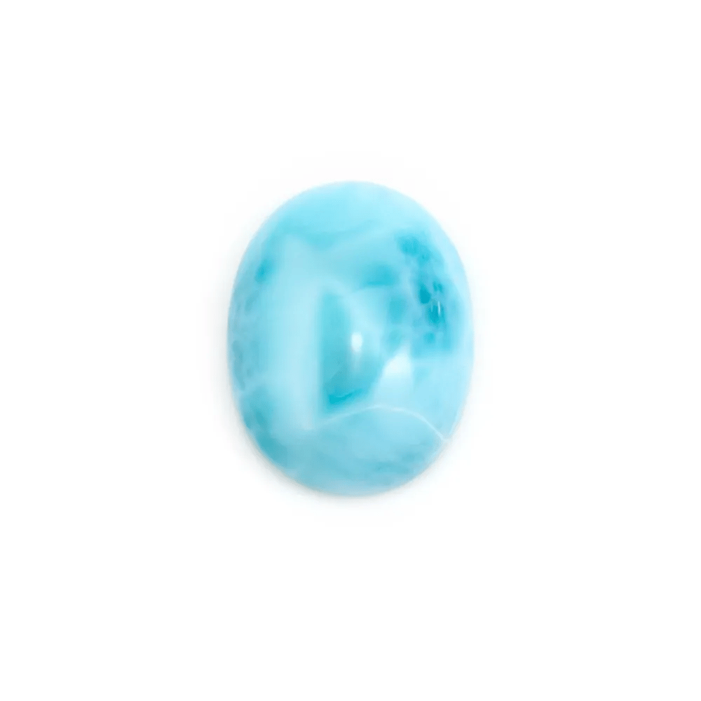 Cabochon de larimar, de forme ovale, 13x18mm x 1pc