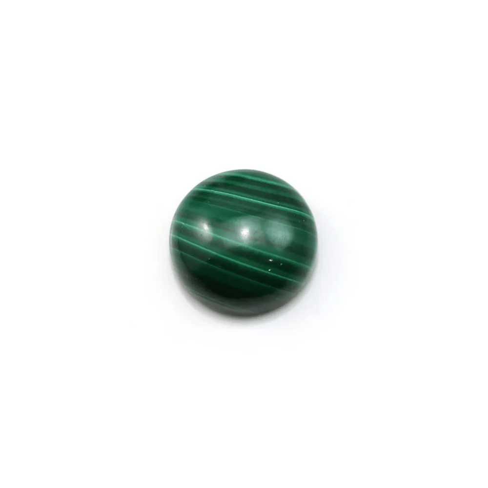 Cabochon malachite rond 8mm  x 1pc