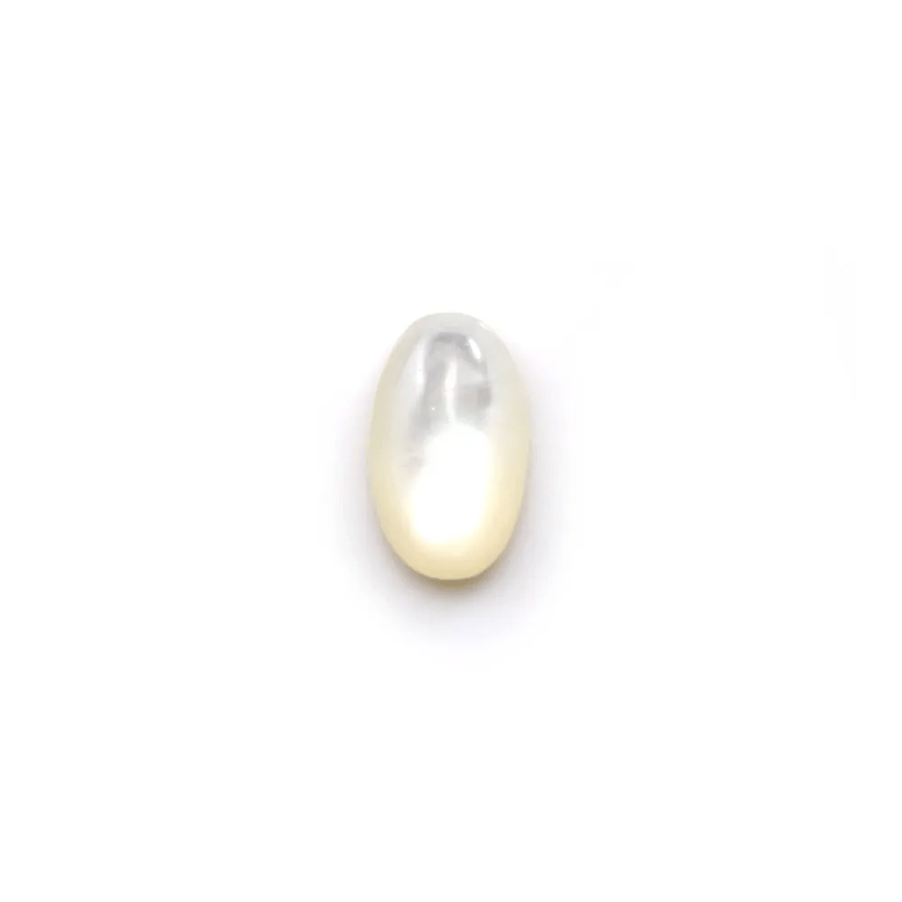 Cabochon ovale 6x9 mm Nacre Blanc x1pc