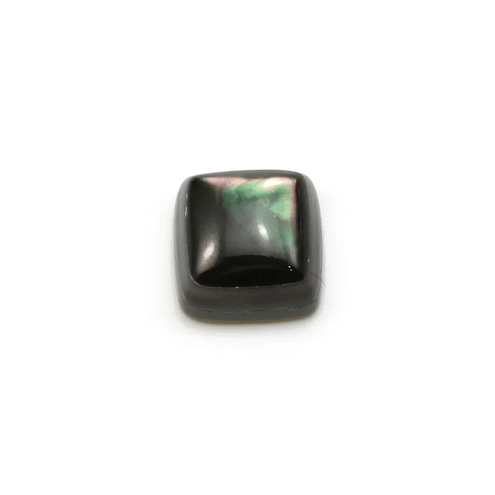 Cabochon de nacre grise, de forme carré, 10mm x 1pc