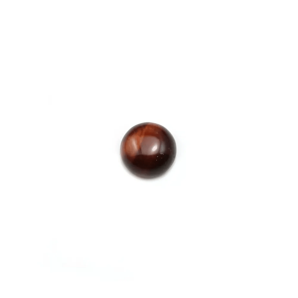 Cabochon yellow tiger's eye round 4mm x 4pcs