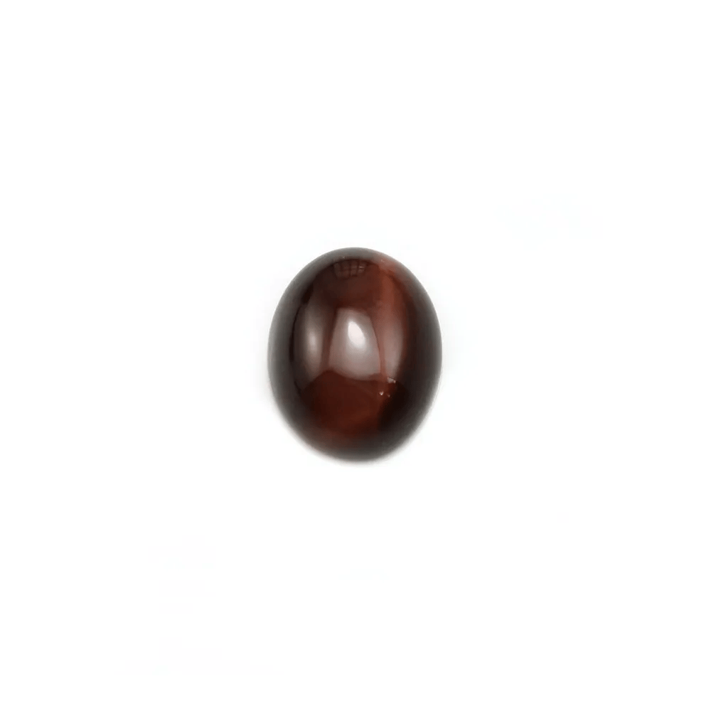 Cabochon yellow eye tiger oval 10x14mm x 2pcs