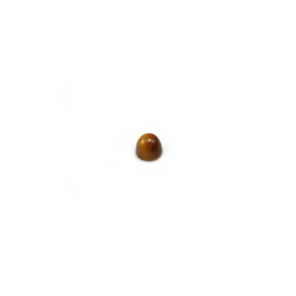 Tiger eye on cabochon, in round shape, 2mm x 4pcs