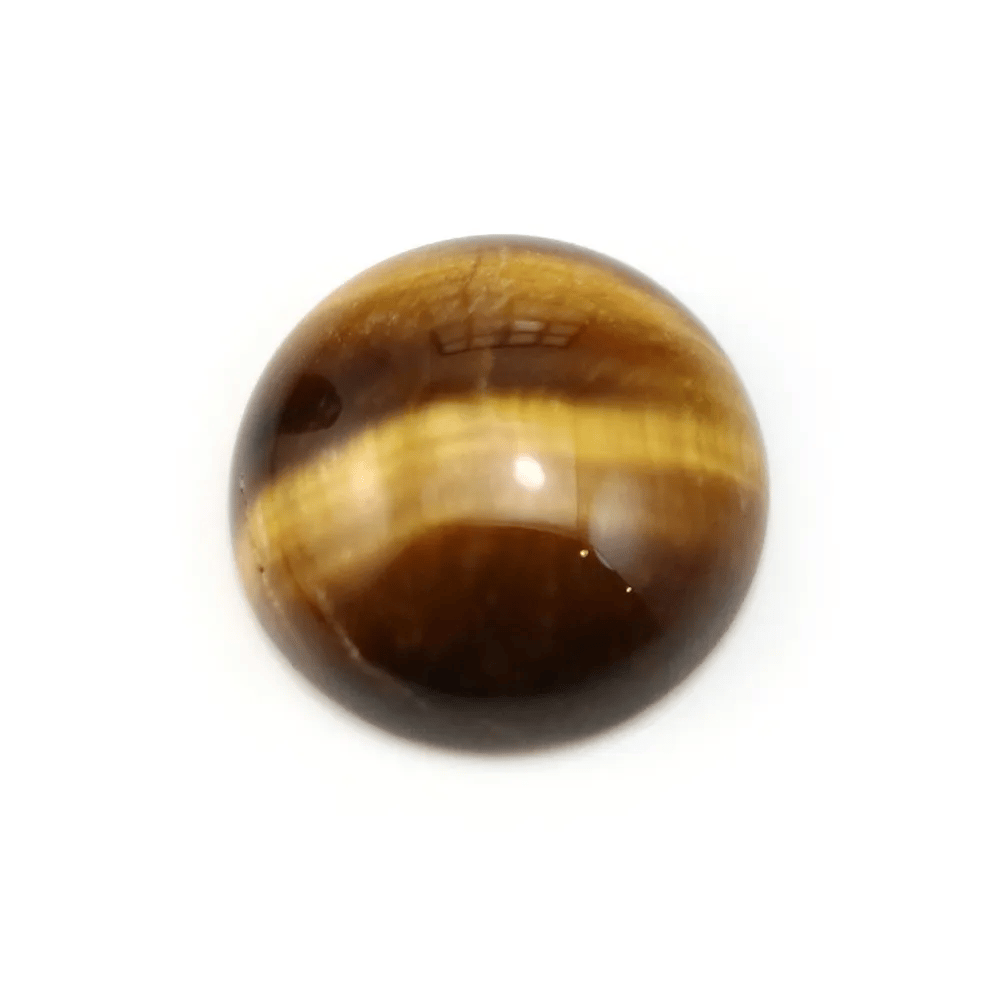 Cabochon d'oeil de tigre, de forme ronde, 16mm x 2pcs
