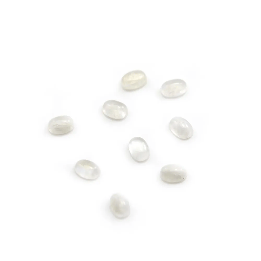 Cabochon Pierre de Lune Ovale 5x7mm x 2pcs