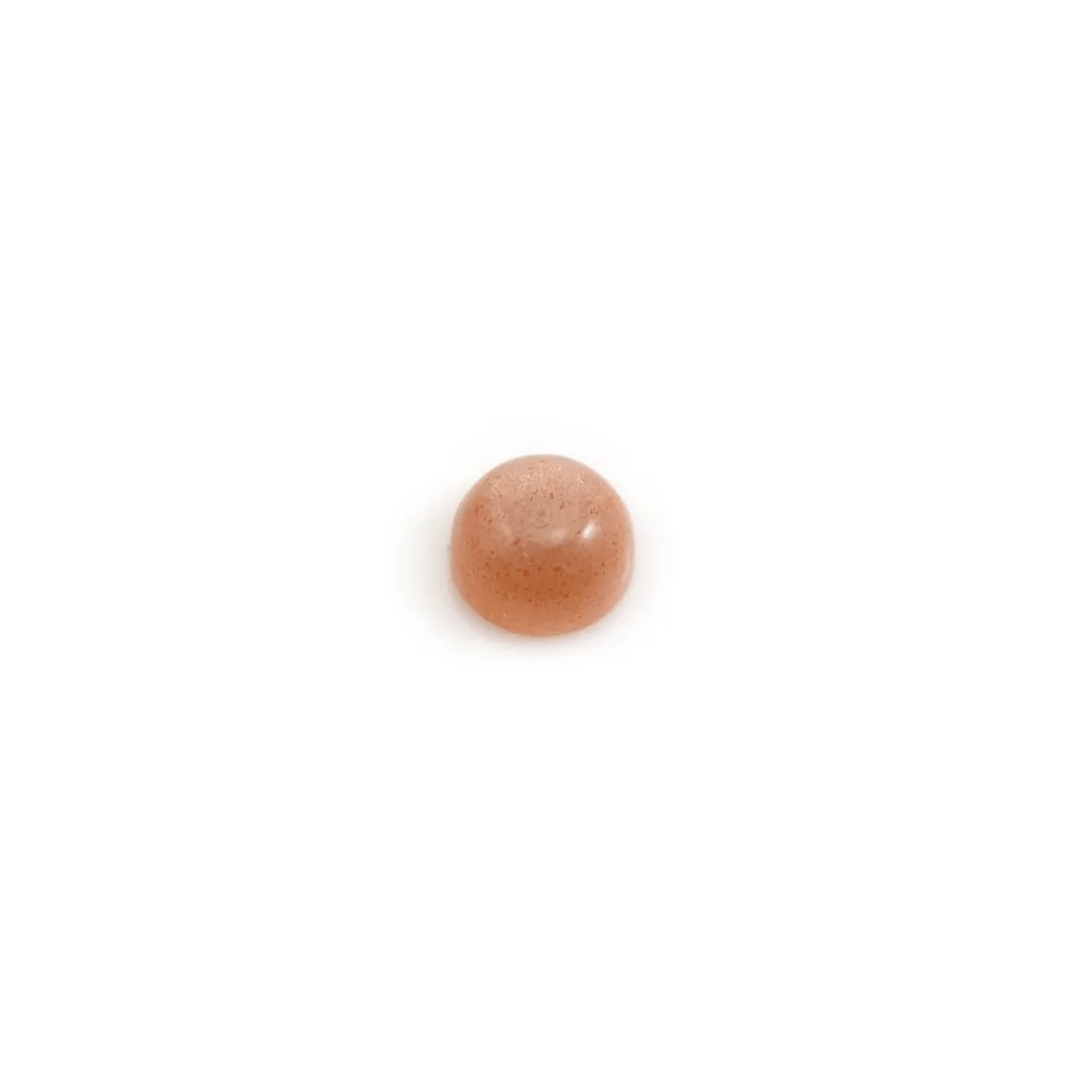 Cabochon de pierre de soleil, de forme ronde, 6mm x 2pcs