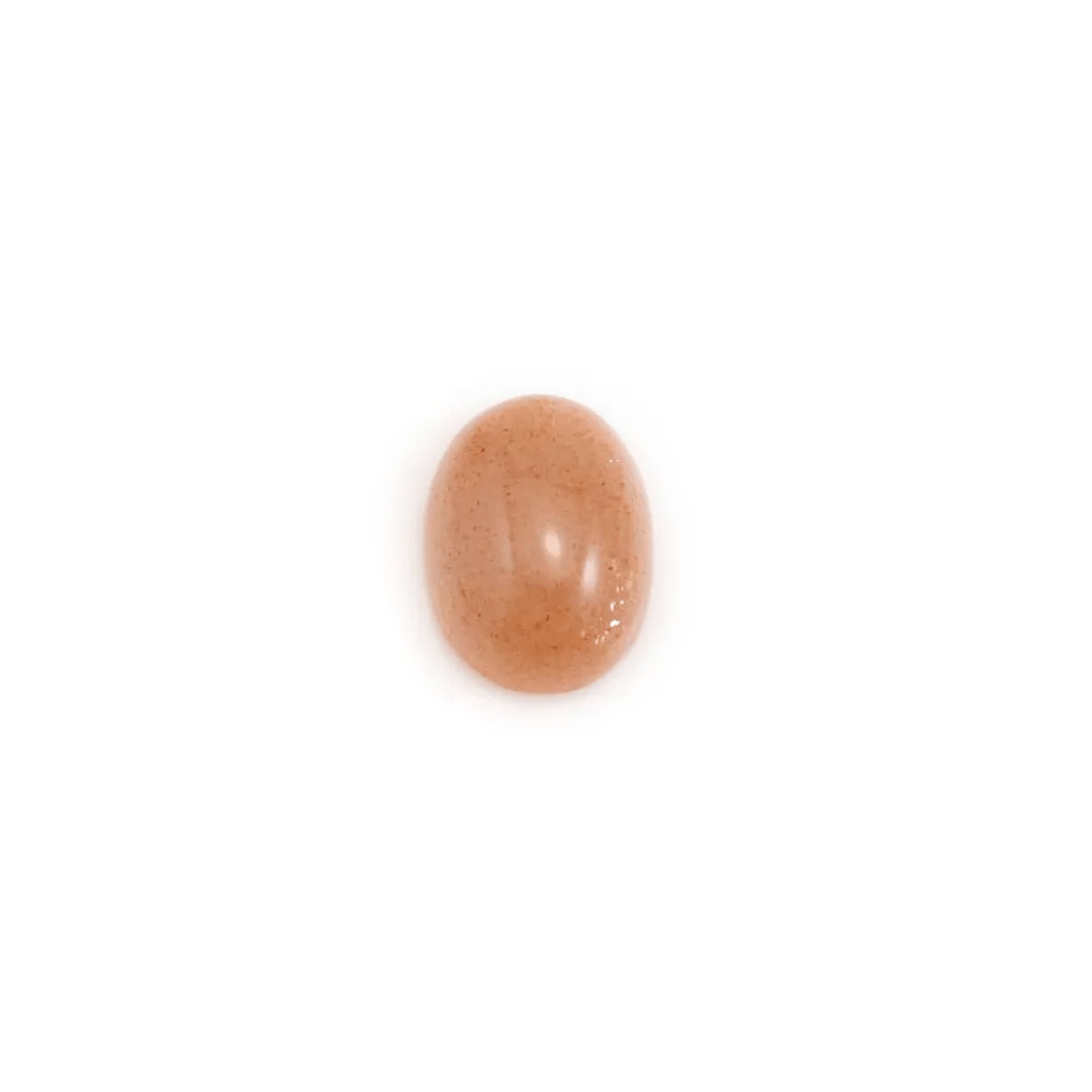 Cabujón de Piedra de luna naranja, de forma ovalada, 6x8mm x 1pc