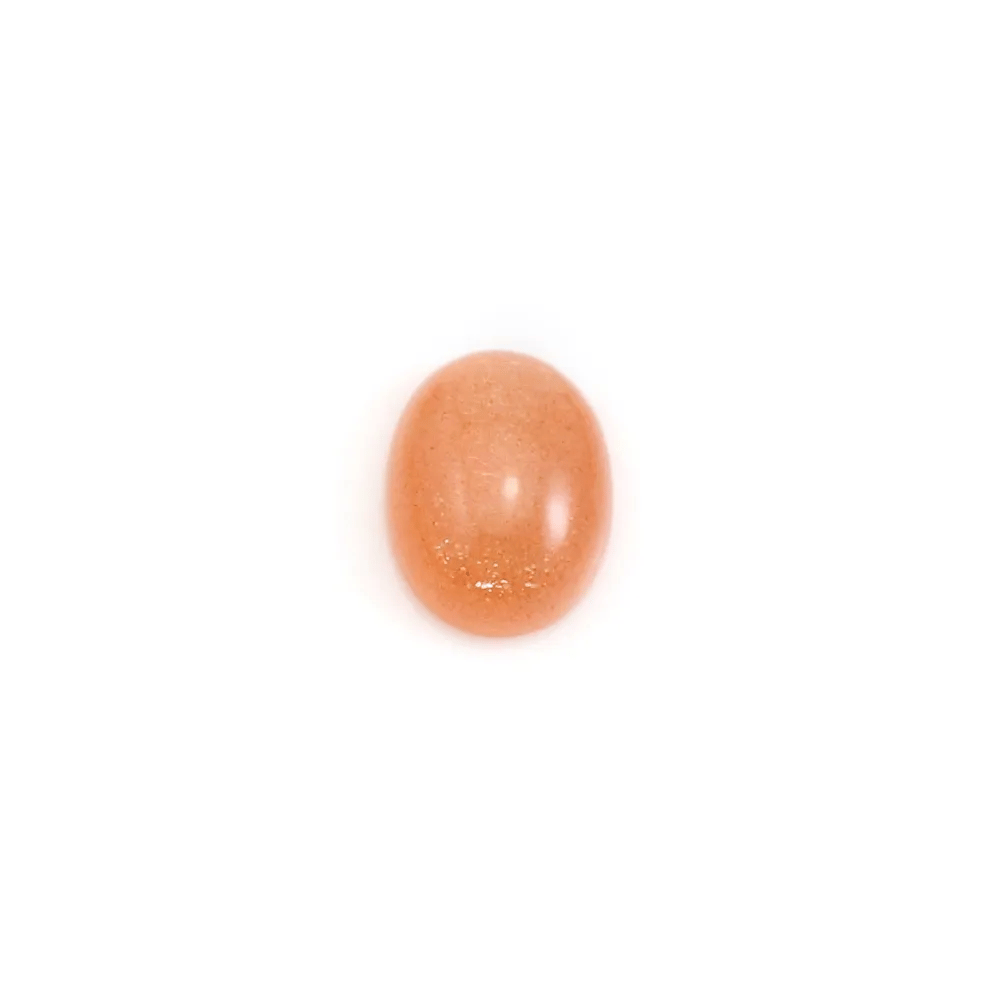 Cabochon de pierre de soleil, de forme ovale, 7x9mm x 1pc