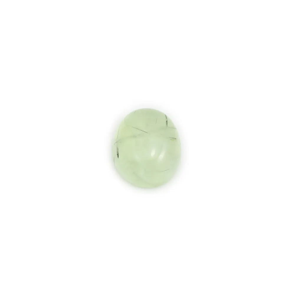 Cabochon prénite,de forme ovale 10x12mm x 1pc